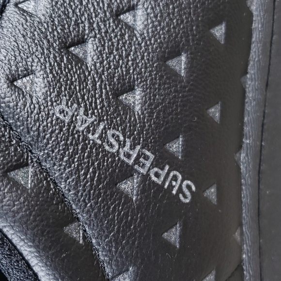 adidas Pharrell Williams Superstar Leather Shoes Sneakers Core Black - Picture 10 of 10